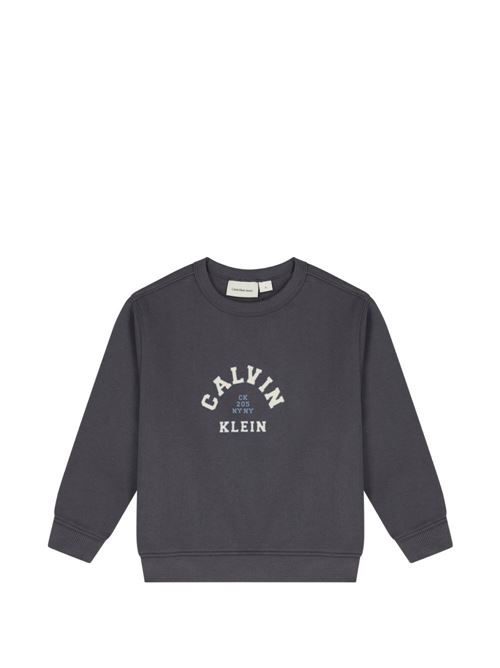 Felpa bambino Calvin Klein grigia Calvin Klein Kids | IB0IB02619PTW